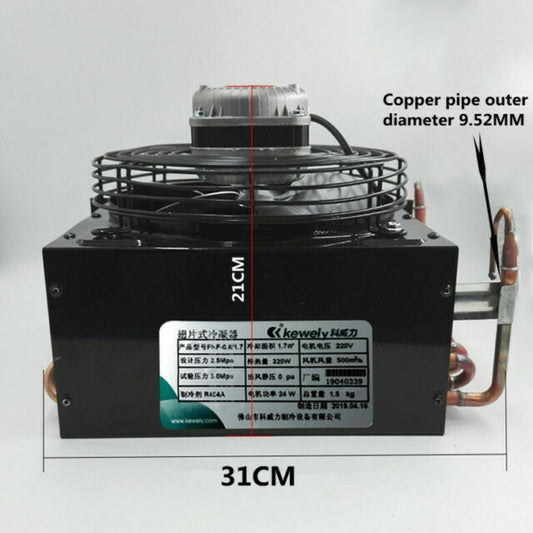 new Copper tube condenser FNF0.8 1.7 refrigerator radiator 220V 24W - COPPER TUBE CONDENSER