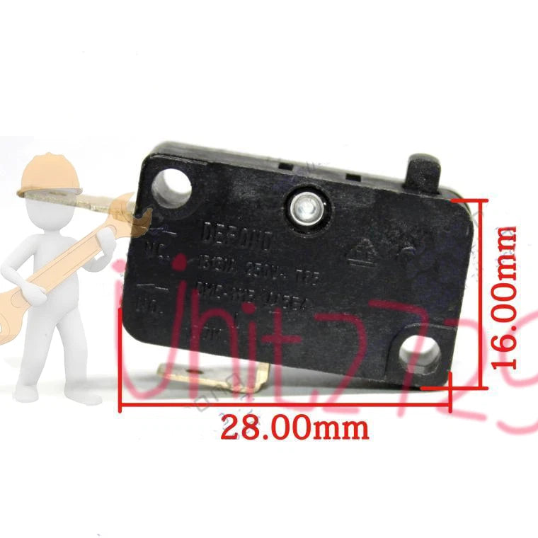 4pcs Micro Limit Switch 2 Pins 15A 250VAC NC. Com. Pin No Rod DMC-1115 #un