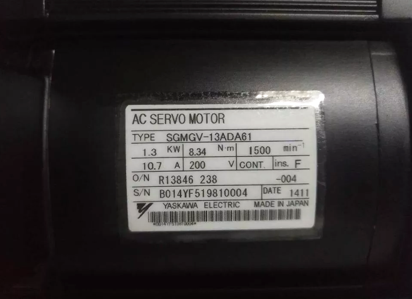 Yaskawa SGMGV-13ADA61 Servo Motor - YASKAWA