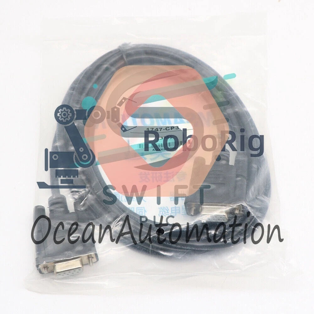 2Pcs 1747-CP3 PLC Programming Cable For SLC5/03/04/05 Series PLC 9PIN 1747CP3