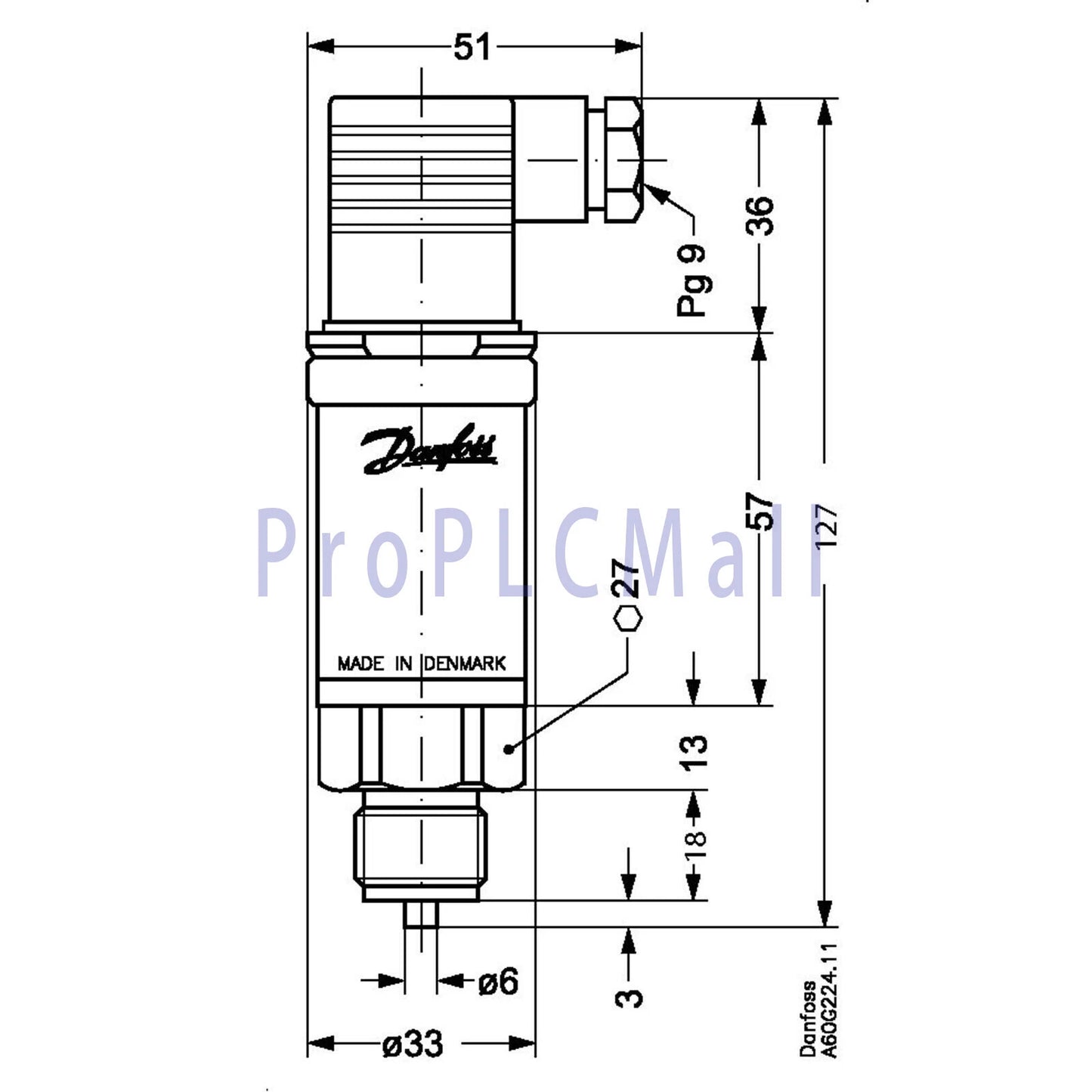 1PC~DANFOSS 060G2104 Pressure Sensors ~