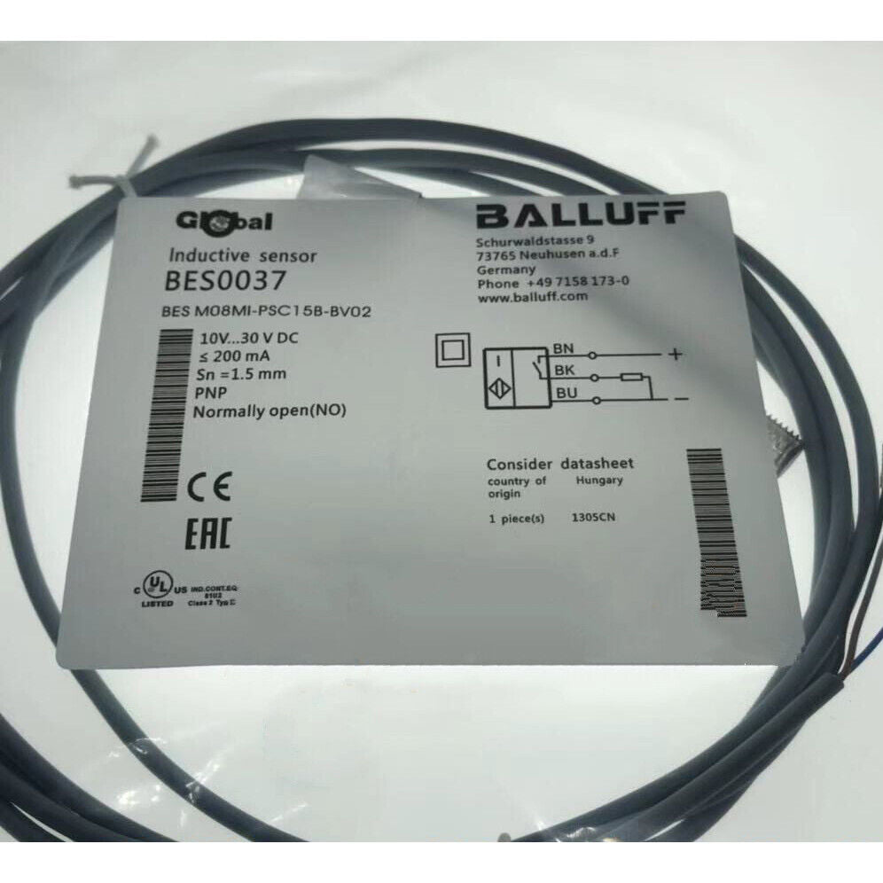 Balluff Proximity Sensor BES M08MI-PSC15B-BV02 - BALLUFF