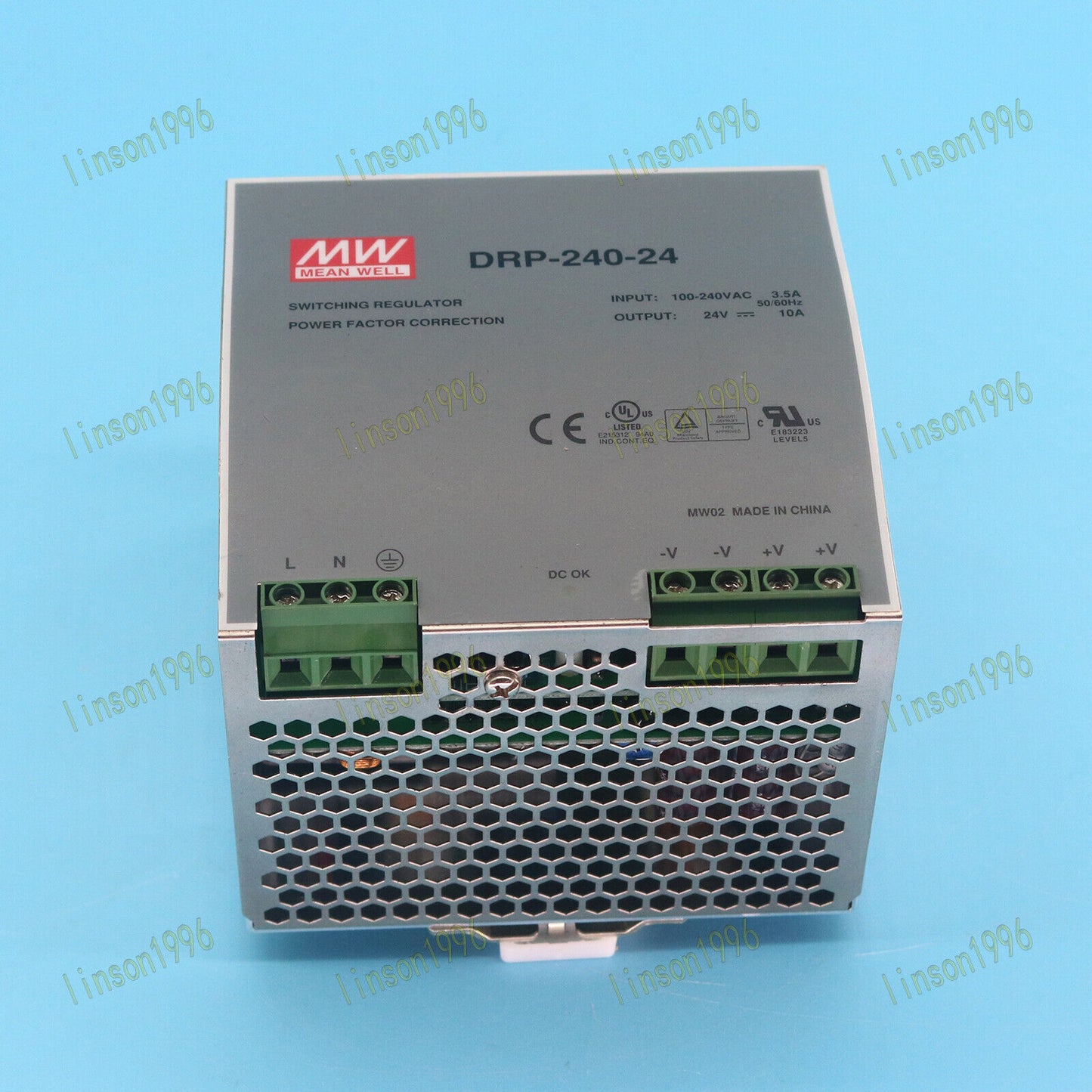 MEAN WELL DRP-240-24 24V 10A Power Supply SIP - MEAN WELL