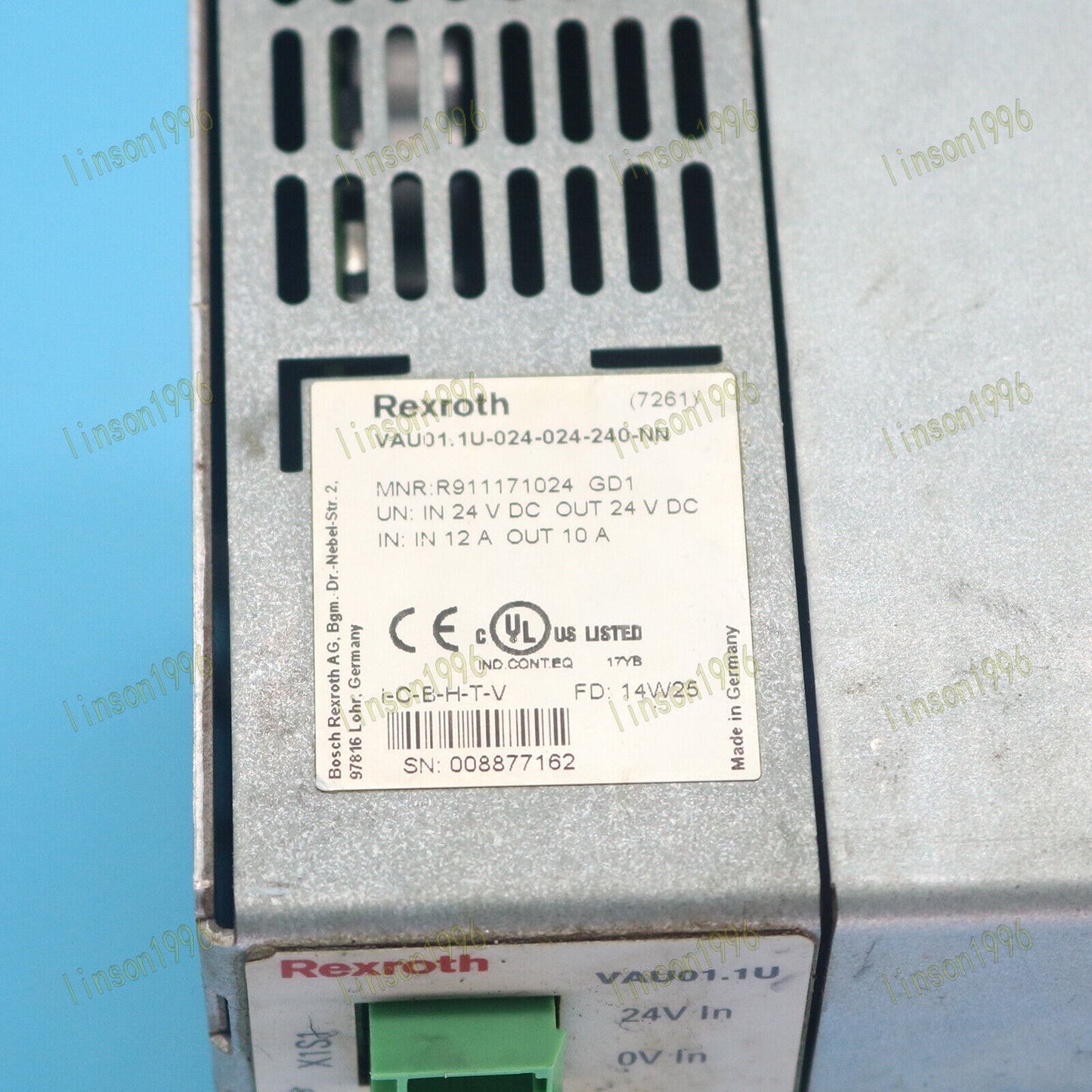 Used Rexroth VAU01.1U-024-024-240-NN - Tested Good OK - REXROTH