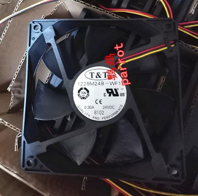 1PCS 1225M24B-WF1 DC24V 0.30A 120*120*25MM 3-Wire Silent Cooling Fan