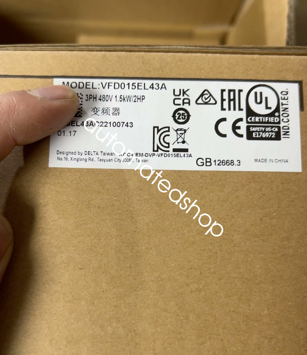 new 1PC for Delta VFD015EL43A or - DELTA