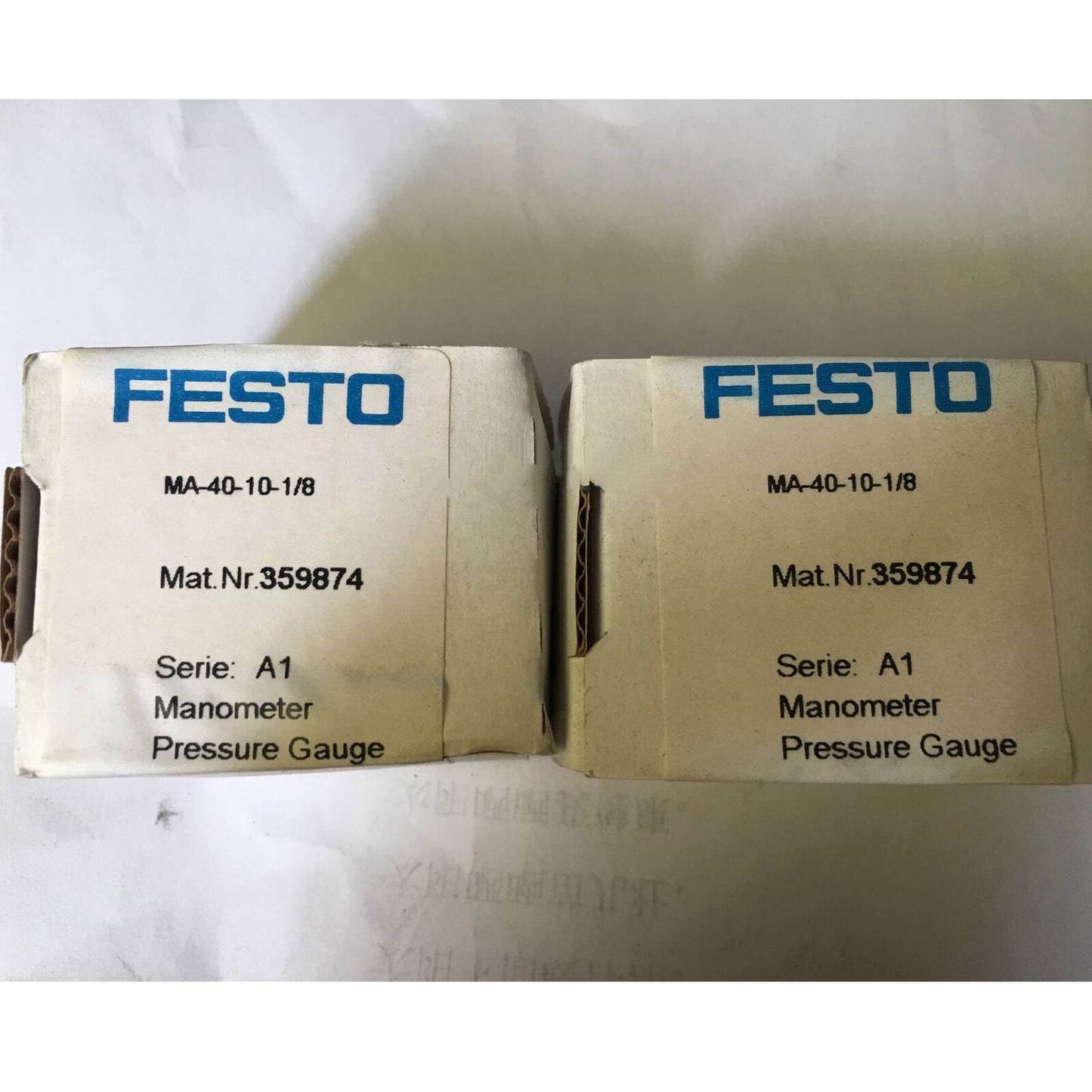 1-PC FESTO MA-40-10-1/8 Pressure Gauge Spot Stock - FESTO