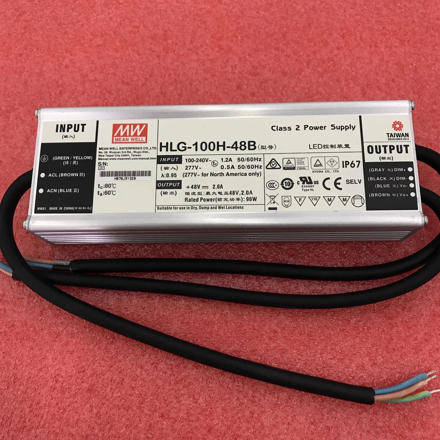 Meanwell HLG-100H-48B LED Switching Power Supply