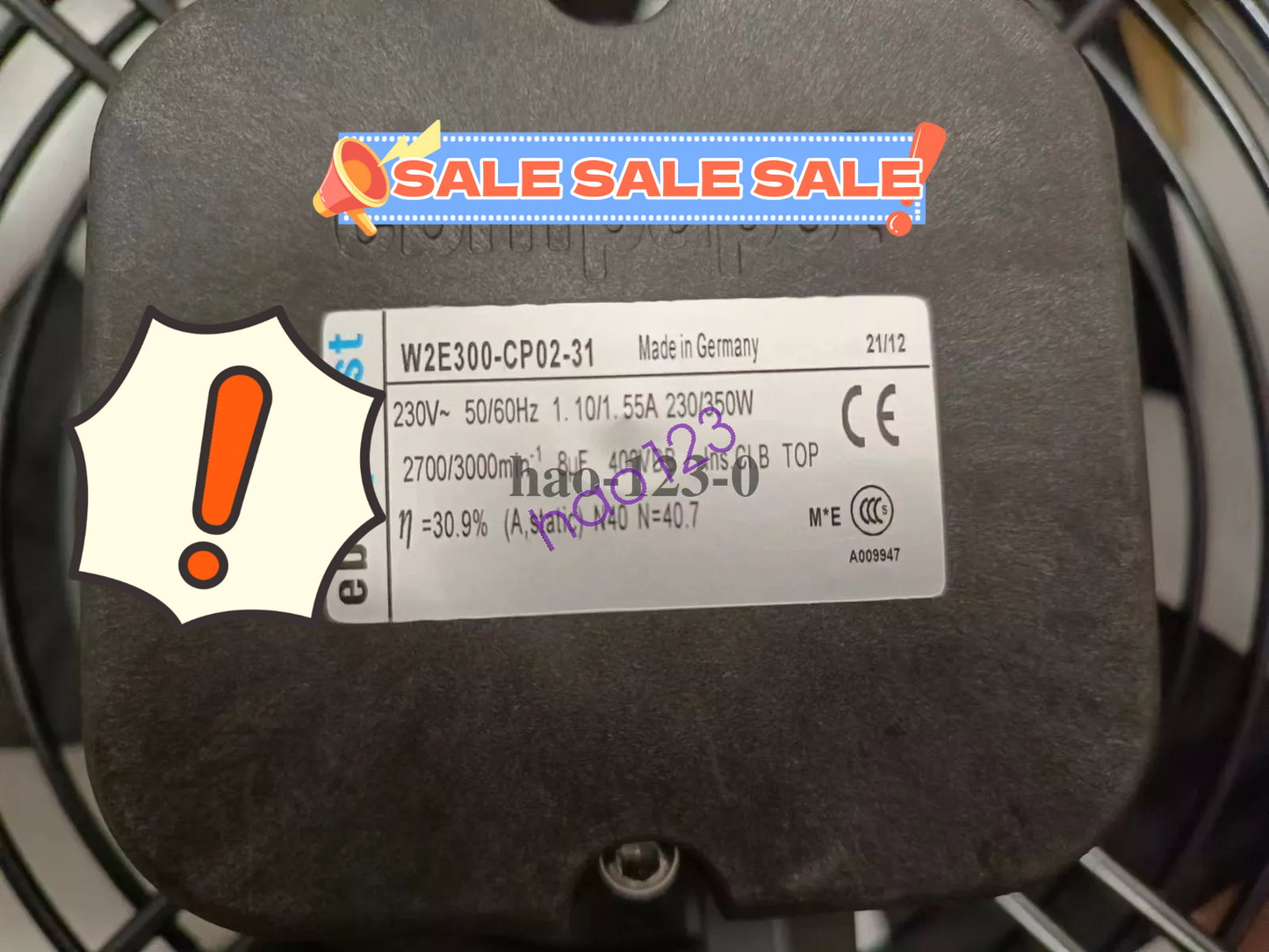 Axial Fan W2E300-CP02-31 220V 1.10/1.55A - W2E