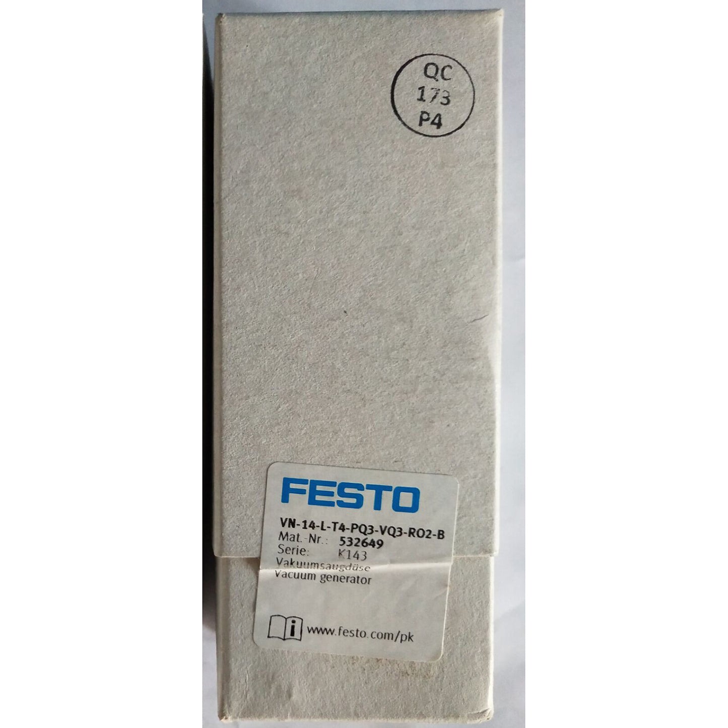 new one festo VN-14-L-T4-PQ3-VQ3-RO2-B 532649 vacuum generator