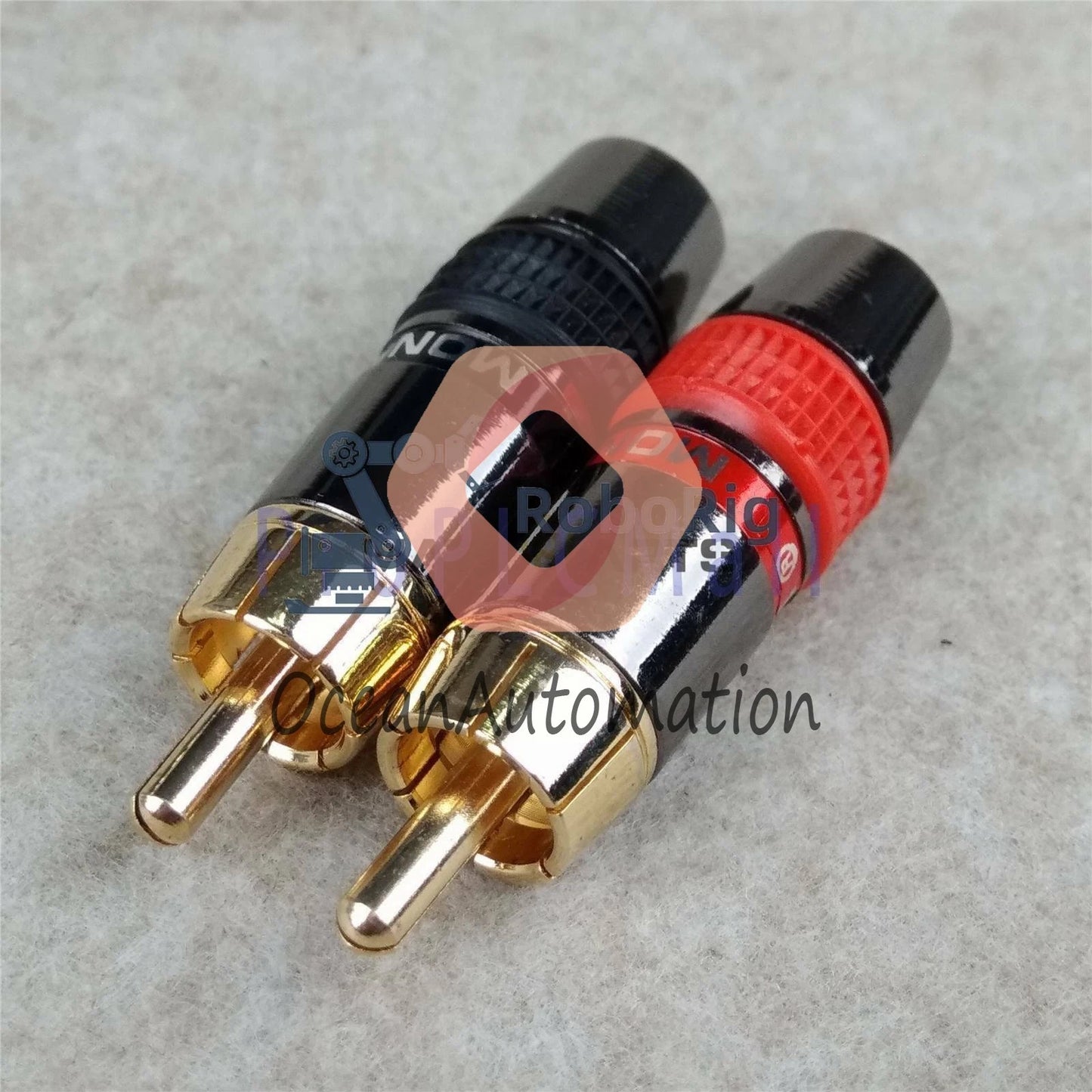Gold-plated RCA Interconnects Cable Plug Connector (5Pair)