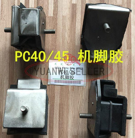 4PCS Engine Mounting Rubber Cushion Feet Bumper for Komatsu Excavator PC40 PC45 - KOMATSU