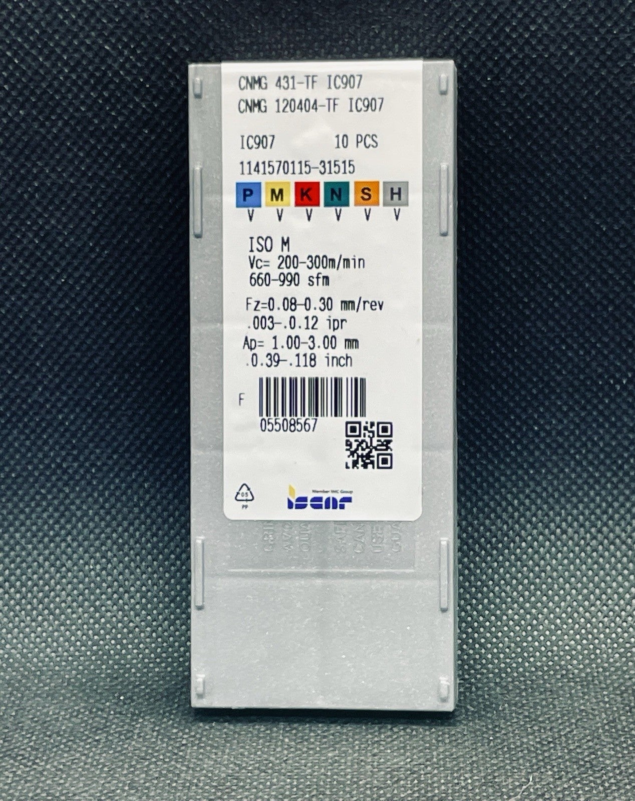 ISCAR CNMG 431-TF IC907 CNMG 120404-TF Carbide Inserts 10 PCS Free Shipping!