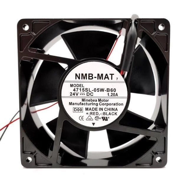NMB 4715SL-05W-B60 DC24V 1.2A 12CM 3-Wire Aluminum Frame Cooling Fan