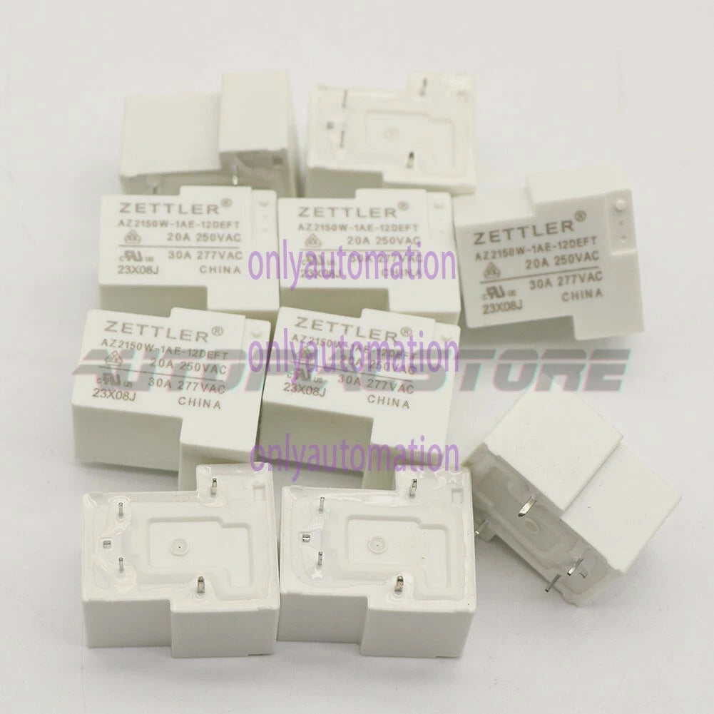 10Pcs ZETTLER AZ2150W-1AE-12DEFT 12VDC Automotive Relay 20A 250VAC 4Pins~