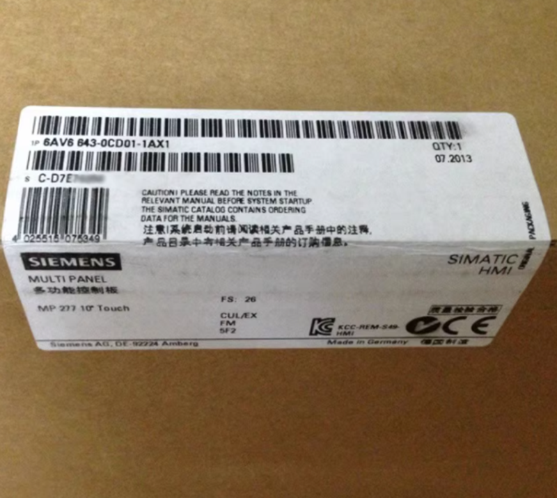 6AV6643-0CD01-1AX1 programmable touch screen - 1PC