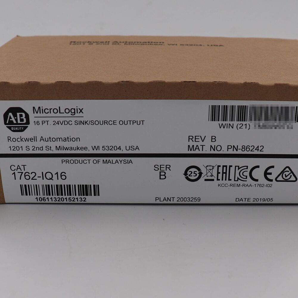 Factory Sealed AB 1762-IQ16 MicroLogix 24VDC Input Module 1762IQ16