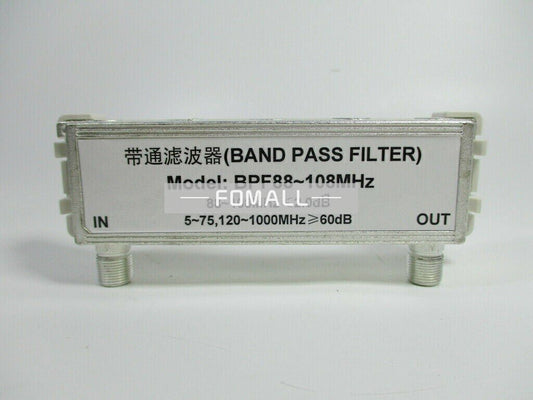 1PCS BPF88-108MHz port impedance 75 ohms Filter Bandpass FM broadcast