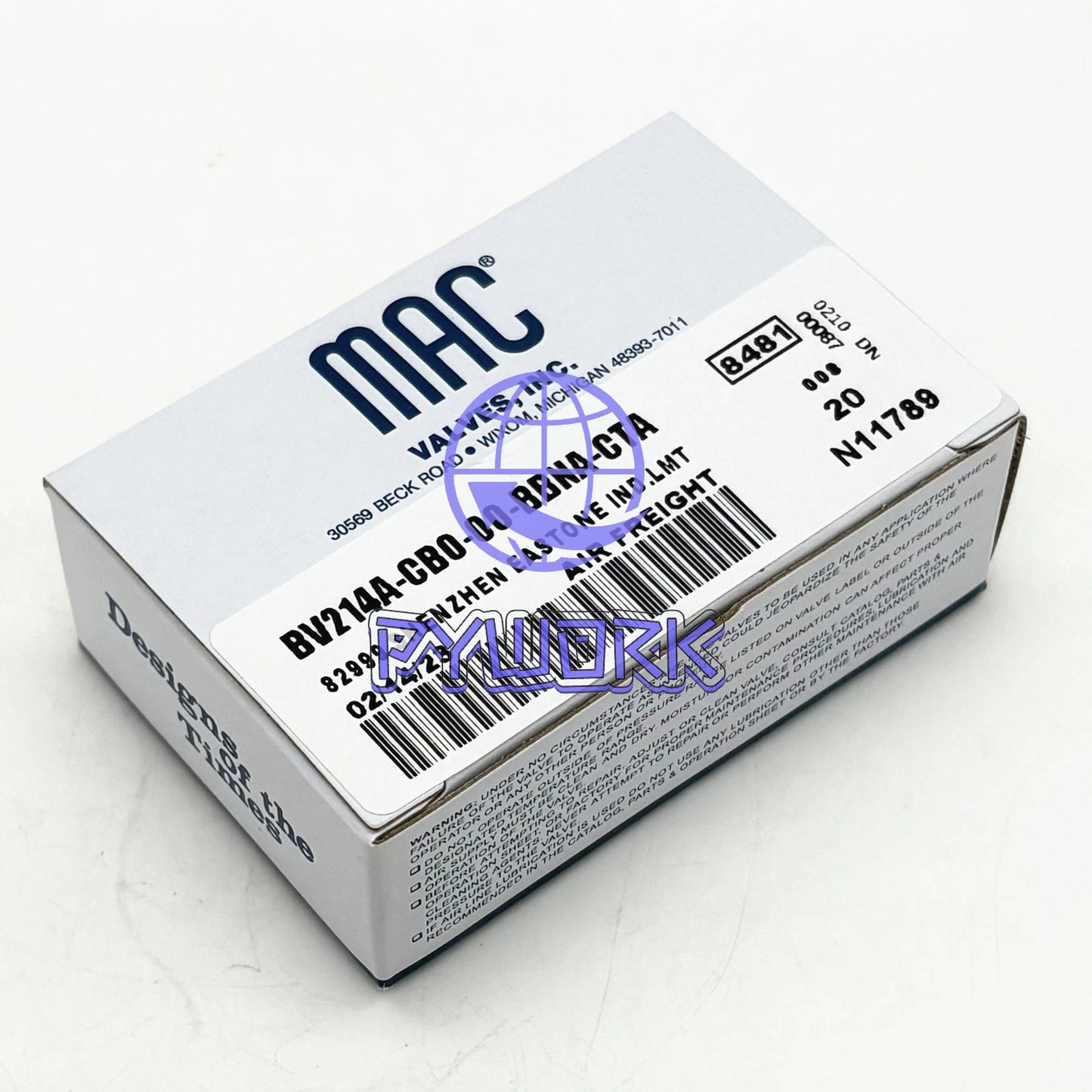 1PCS MAC Solenoid Valve BV214A-CB0-00-BBNA-CTA DC24V MACBV Bullet valve~