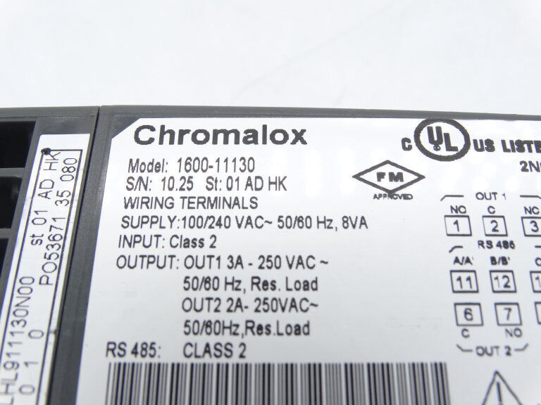 CHROMALOX 1600-11130 Temperature Controller with High Precision Thermometer - CHROMALOX