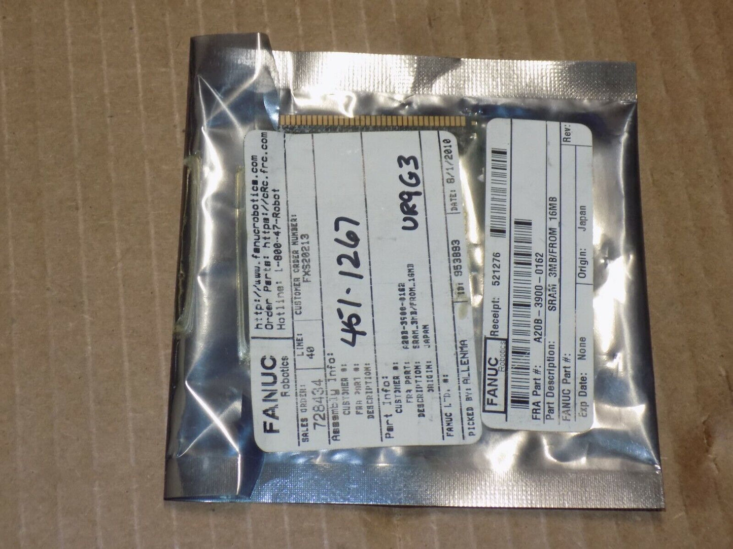 FANUC A20B-3900-0162 SRAM Module - FANUC