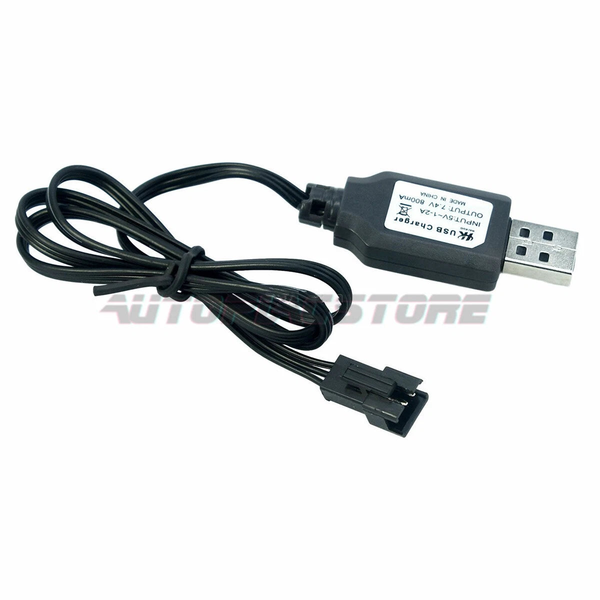 for LiPO Li-Ion RC Toys Battery 7.4V 800mA USB Charge Cable SM-3P positive plug