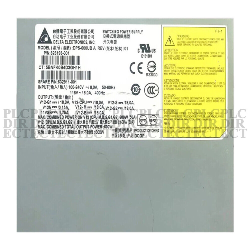 new Delta DPS-600UB A 623193-001 632911-001 Power Supply 600W