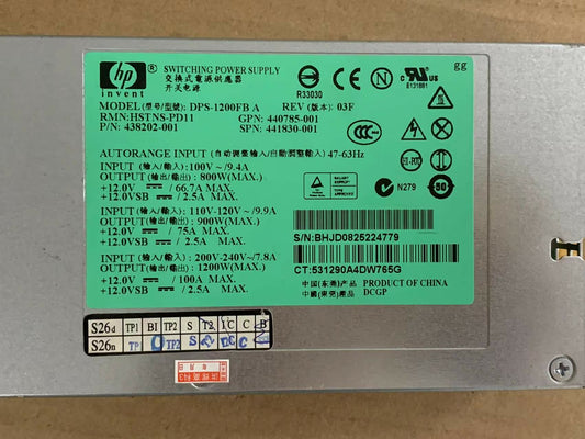 new HP DL580G5 DPS-1200FB A 438202-002 12V 1200W server power supply