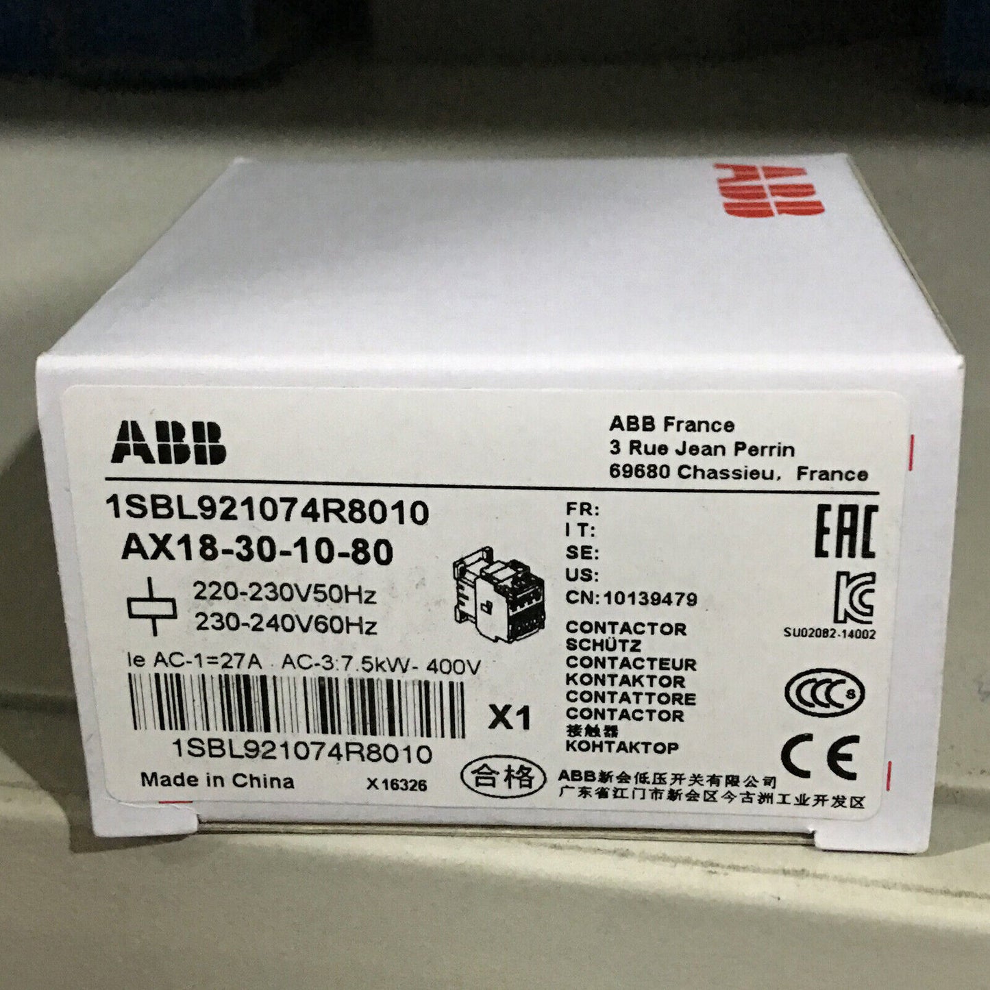 ABB AX18-30-10-80 220V Contactor - ABB