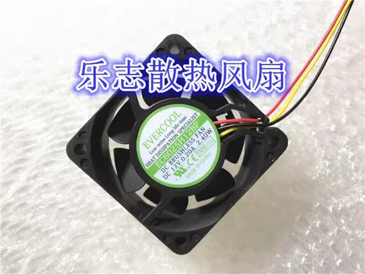 EVERCOOL EC6025H12BP 6025 DC12V 0.20A 2.40W 3-Wire Inverter Cooling Fan