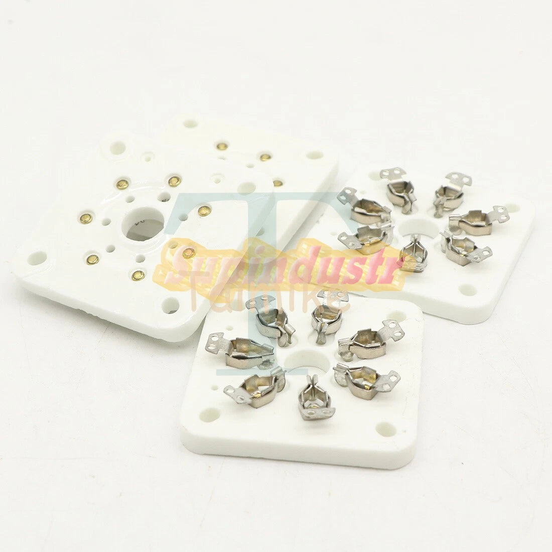 .4Pcs 7pin Ceramic vacuum tube socket Silver plate for 6C33 832 829 FU29 826