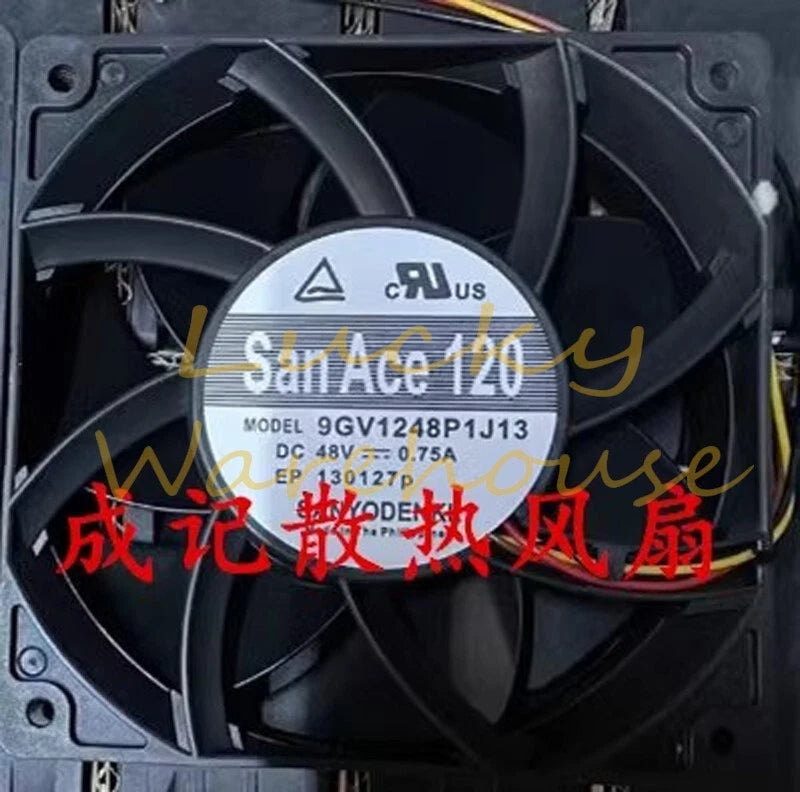 Sanyo 12038 9GV1248P1J13 DC48V 0.75A 4-Wire High Airflow Cooling Fan