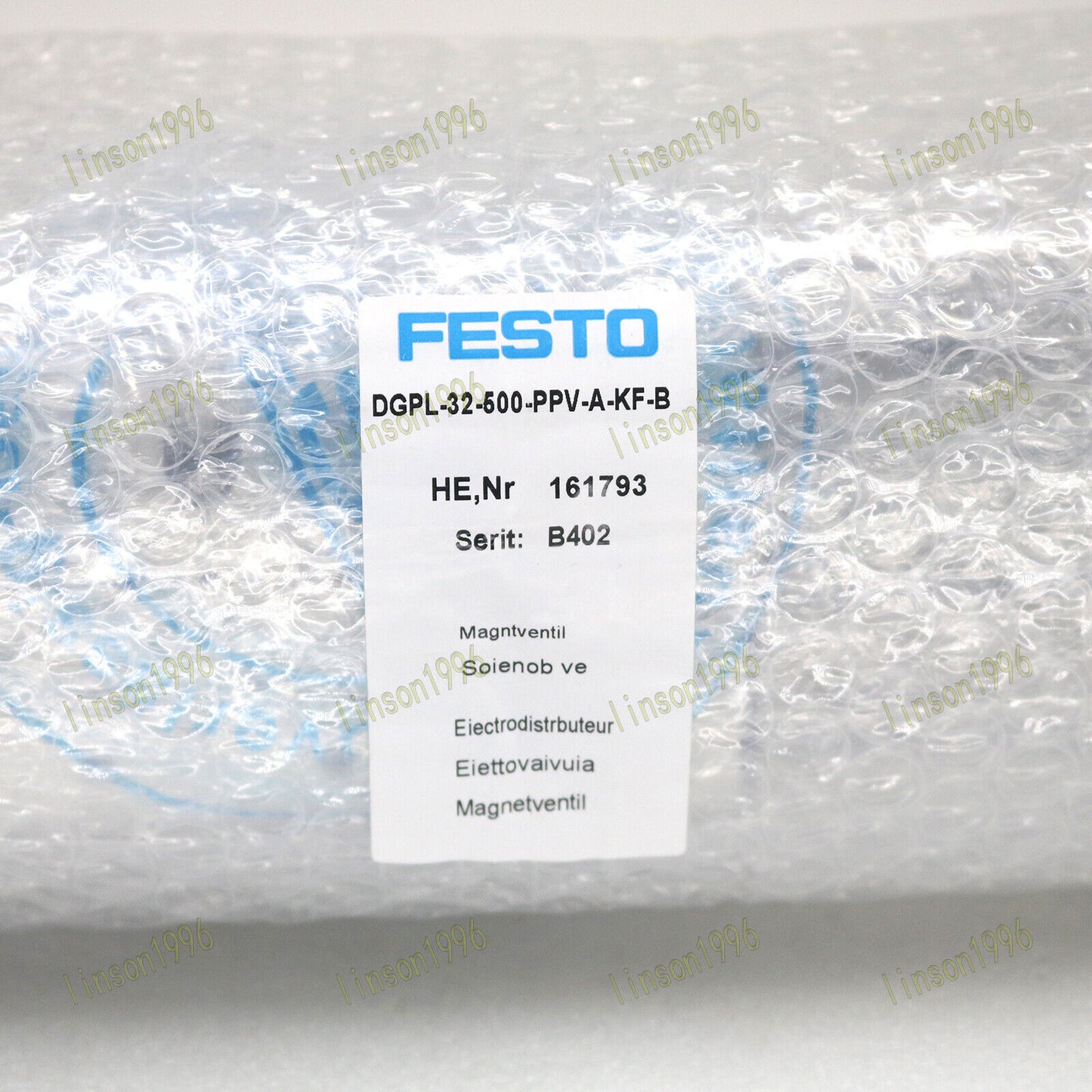 FESTO Rodless Cylinder DGPL-32-500-PPV-A-KF for industrial automation and high precision applications - FESTO