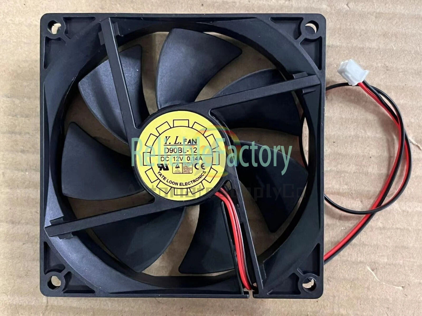 1pc Y.L FAN D90BL-12 Double ball fan 2pin 12V 0.14A 1.68W 90*90*25MM