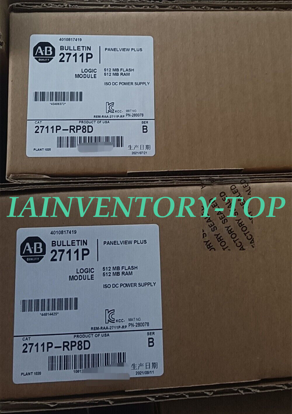 Allen-Bradley 2711P-RP8D PLUS Logic Module 1PC Sealed Module - ALLEN-BRADLEY