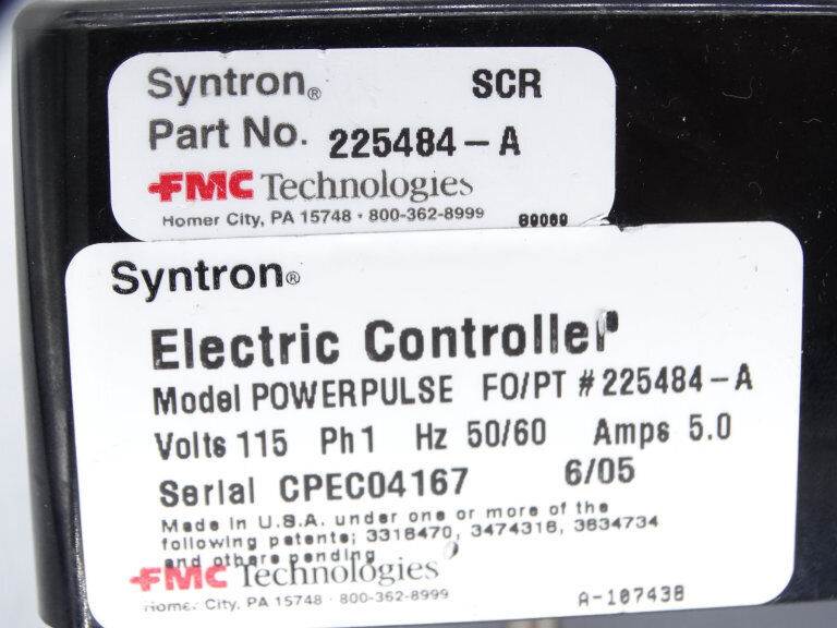 FMC 225484-A PROCESS CONTROLLER | Temperature Process Controller | High Precision Temperature Control | industrial process controller | Model: FMC 225484-A - FMC