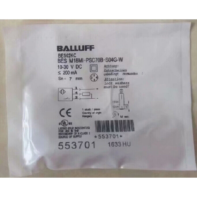 Balluff Proximity Switch BES M18MI-PSC70B-S04G - BALLUFF