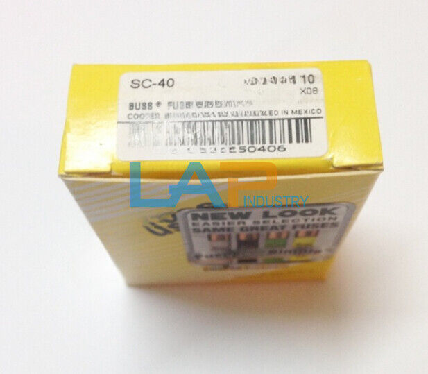 10pcs BUSSMANN SC-40 Time-Delay Fuse 40A 480V - Reliable Protection - BUSSMANN
