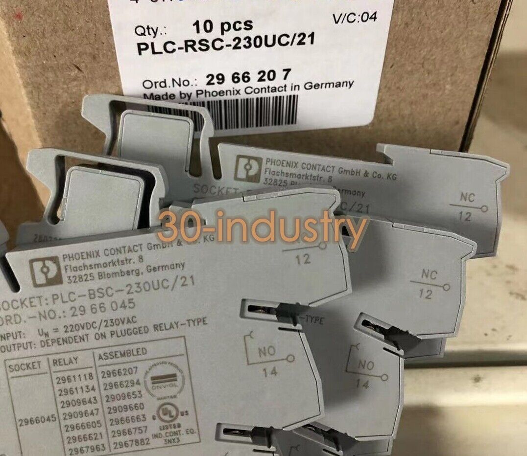 10pcs Pack of NEW Phoenix Contact PLC-RSC-230UC/21 Relay Module - PHOENIX CONTACT