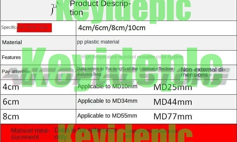 20pc Dialysis Clip 4 6 8 10cm Experimental Dialysis Bag Clip Dialysis Bag #ke
