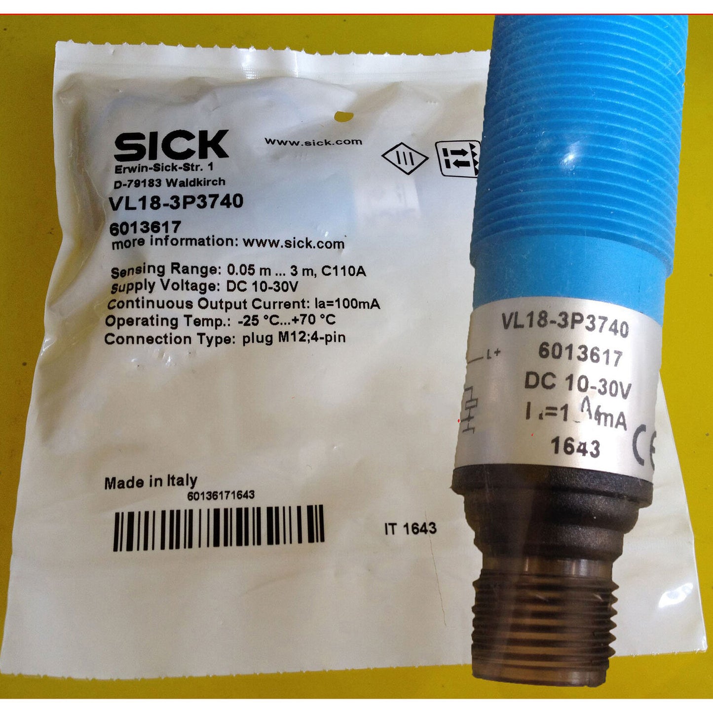 New ONE SICK Photoelectric Switch Sensor VL18-3P3740 6013617 Spot Stock - ONE SICK