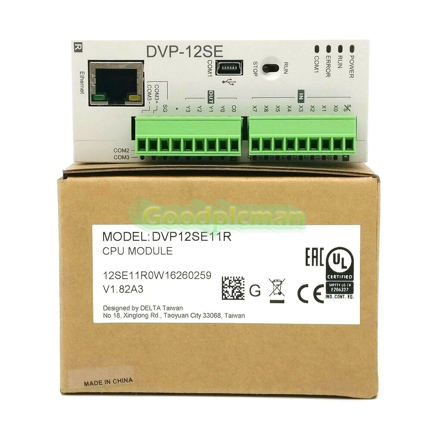 Delta DVP12SE11R PLC DI 8 DO 4 Transistor 24VDC 1Pcs/
