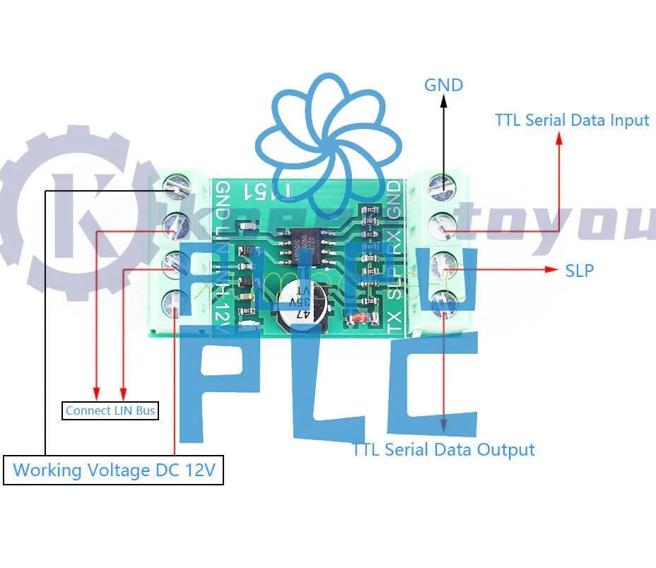 TTL UART to LIN Bus Converter Data Analyzer TJA1020 K_LINE Date Bus Module M8