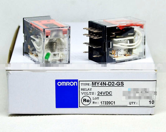 10PCS/1Box Omron MY4N-D2-GS MY4ND2GS Relays 24VDC In Box #OM