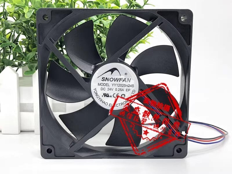 SNOWFAN 12025 YY12025H24B DC24V 0.25A 12CM 3-Wire Inverter Cooling Fan