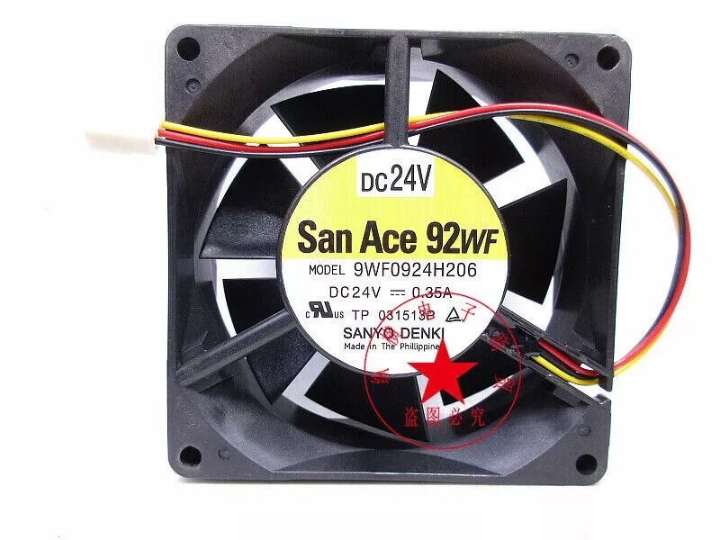new Sanyo 9WF0924H206 24V 0.35A 90mm waterproof inverter equipment cooling fan 3pin