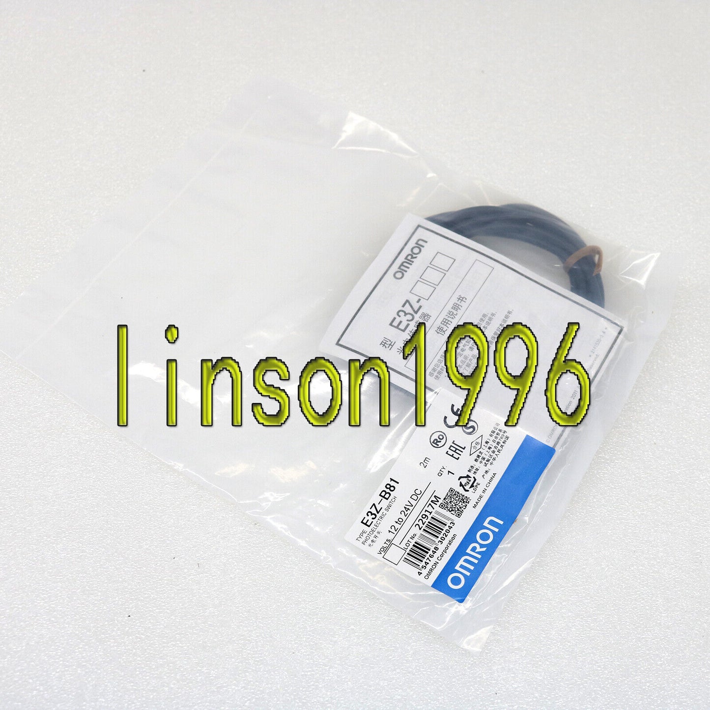 Omron E3Z-B81 Photoelectric Switch Proximity Senser Cable 2M - OMRON