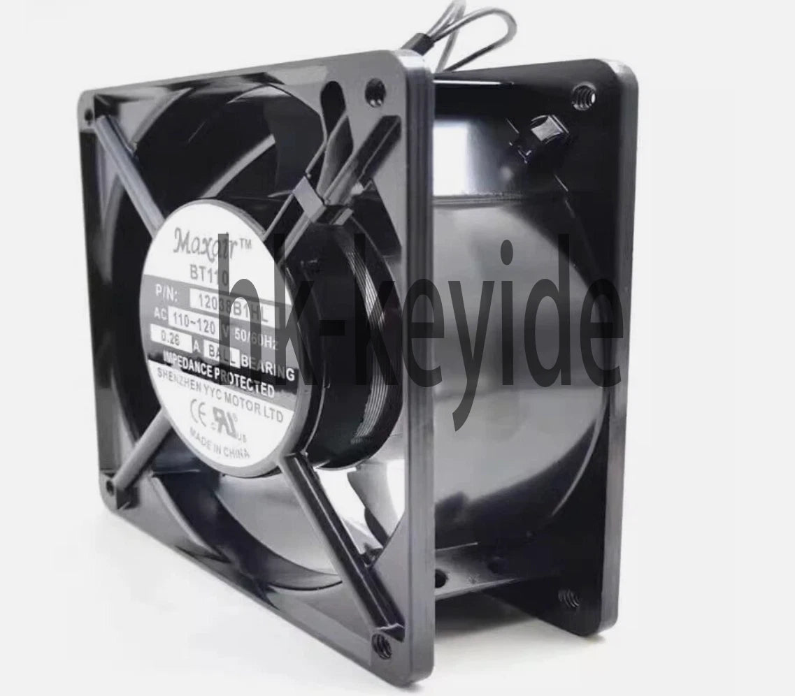 1PCS MAXAIR BT110 12038B1HL AC110V-120V 0.26A 12038 12CM Cooling Fan