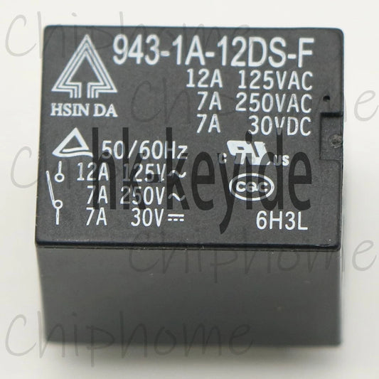 1Pcs HSINDA 943-1A-12DS-F Power Relay 4Pins