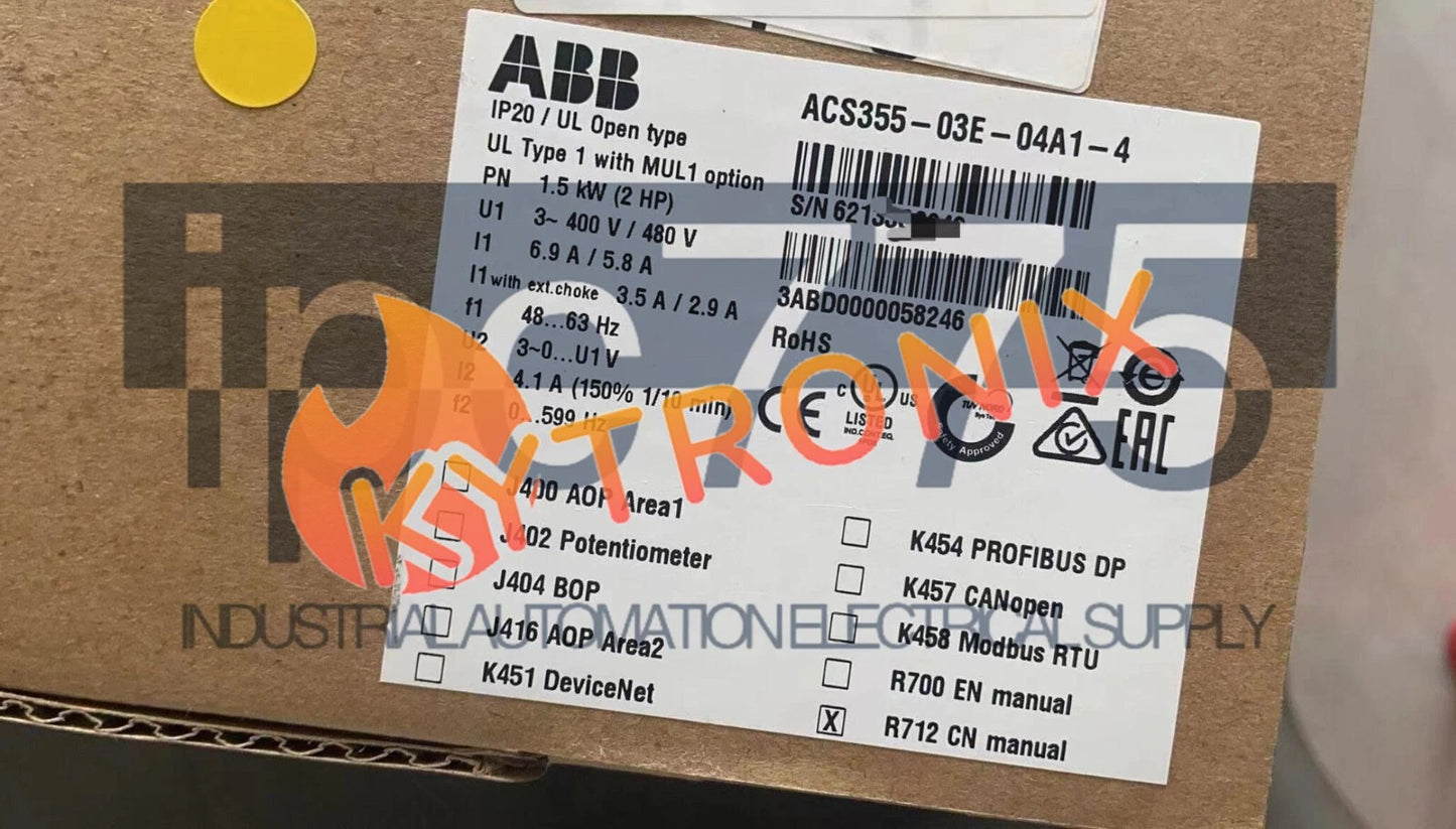 1pc ABB ACS355-03E-04A1-4 frequency converter 3PH 1.5KW